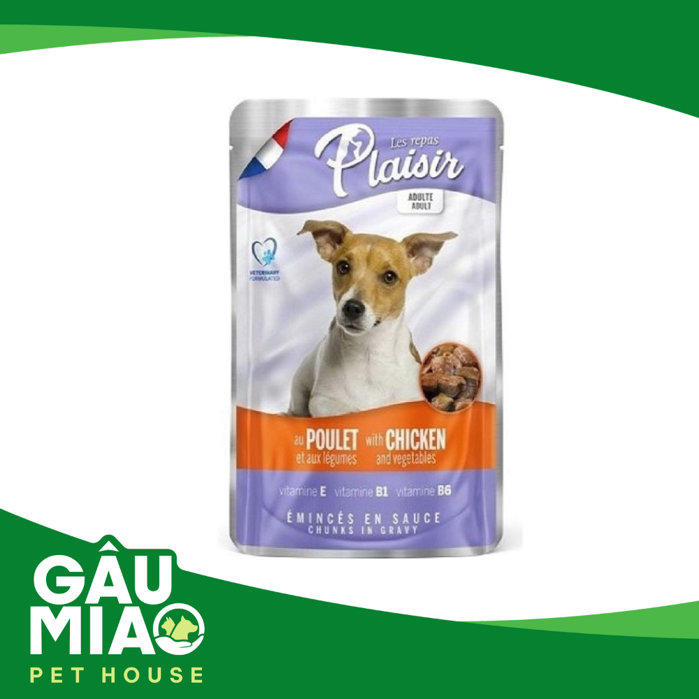 Pate cho chó Plaisir 100g