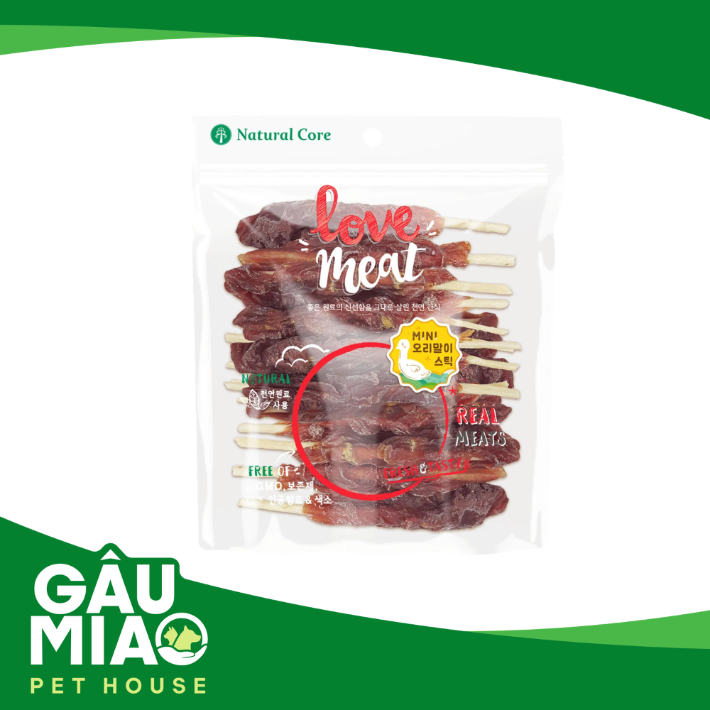 Natural Core - Thịt vịt cuộn da bò 160g