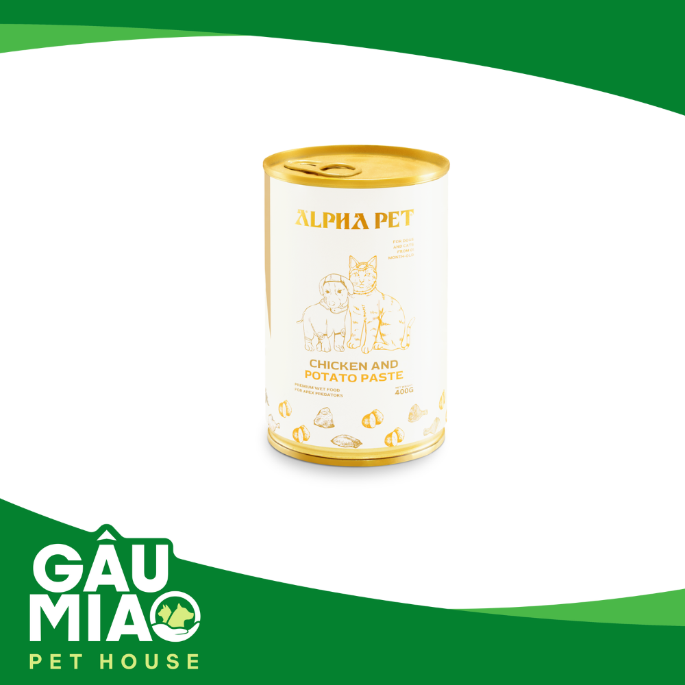 Alpha pet - pate cho chó mèo từ 1 tháng tuổi 400g