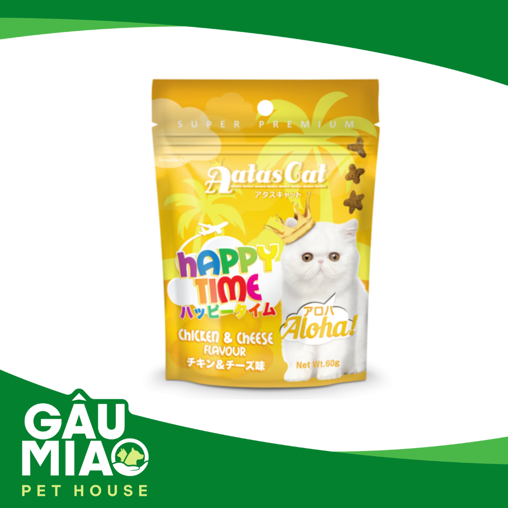Hạt chức năng cho mèo- Aatas Cat Happy Time  gói 60g