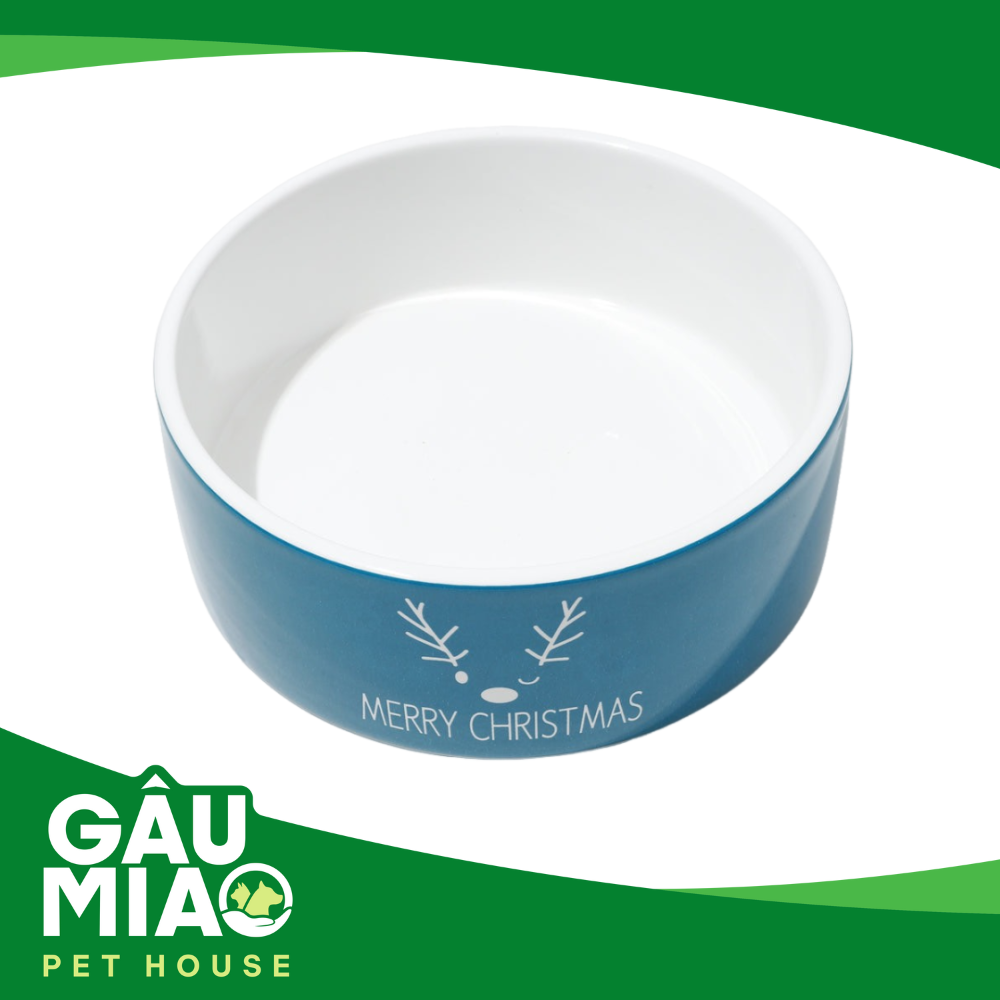 Chén sành tròn Merry Christmas 17.x13.5.7cm SRQ0087