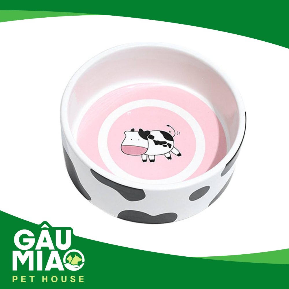 Chén sành tròn hình bò sữa 16.5x16x6cm SRQ0094