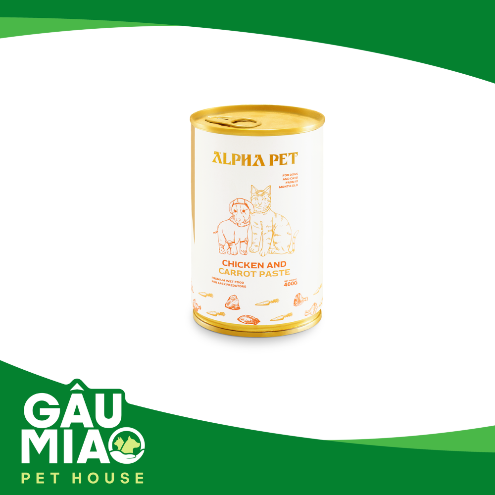 Alpha pet - pate cho chó mèo từ 1 tháng tuổi 400g