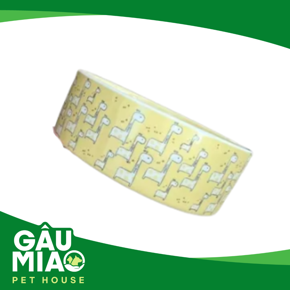 Chén sành tròn hình hươu cao cổ 12.7x12,7x4.cm SRQ0092-S