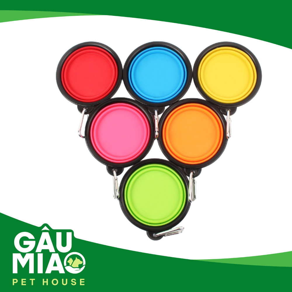 Chén ăn du lịch gấp gọn, có móc treo 13*5cm