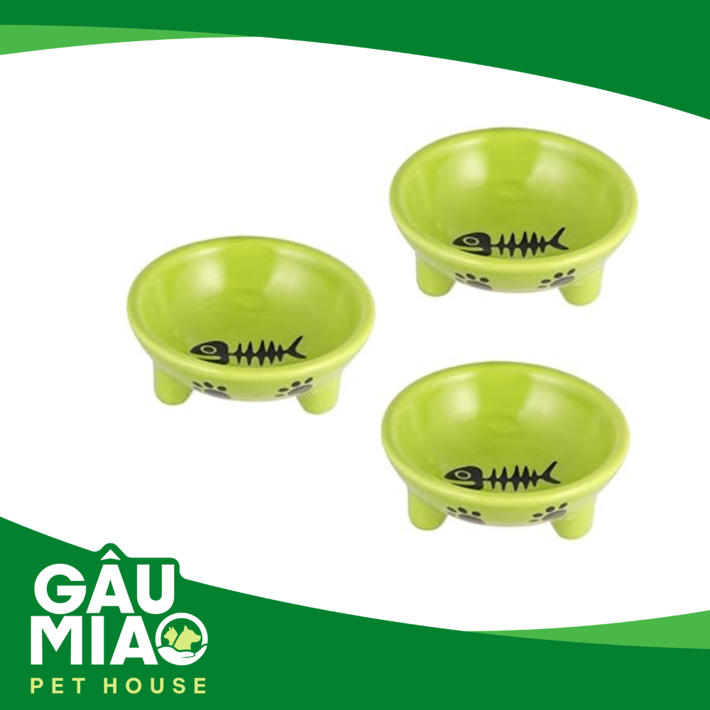 Chén sành hình xương cá 12x12x4.7cm LWS165042-GRN