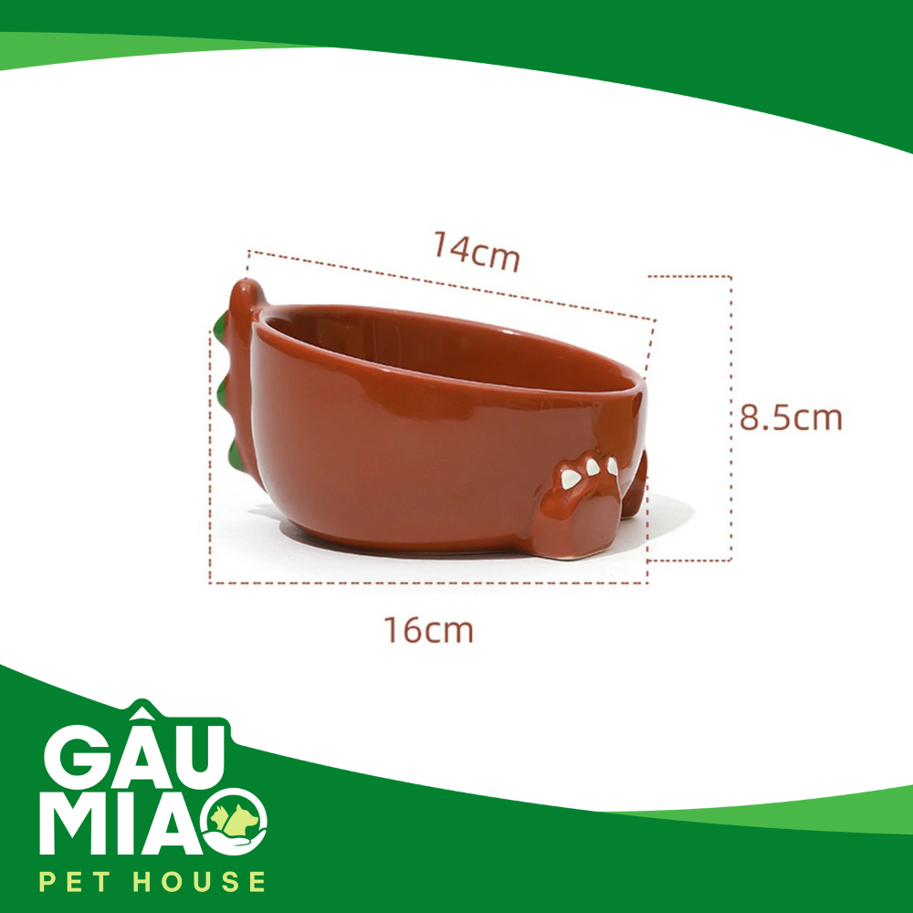 Chén sành hình khủng long 16x14x8.5cm SRQ0086