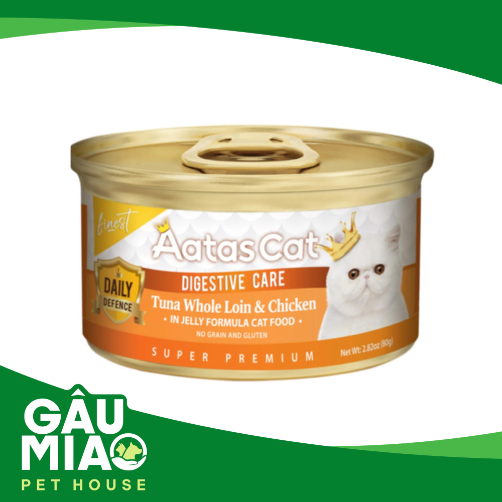 Aatas Cat Daily Defence-Pate chức năng-Thăn cá ngừ & gà 80g