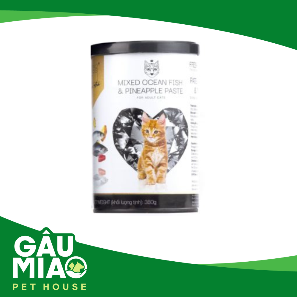 King's Pet Pate Hỗn hợp cá + Thơm (Mèo) 380g