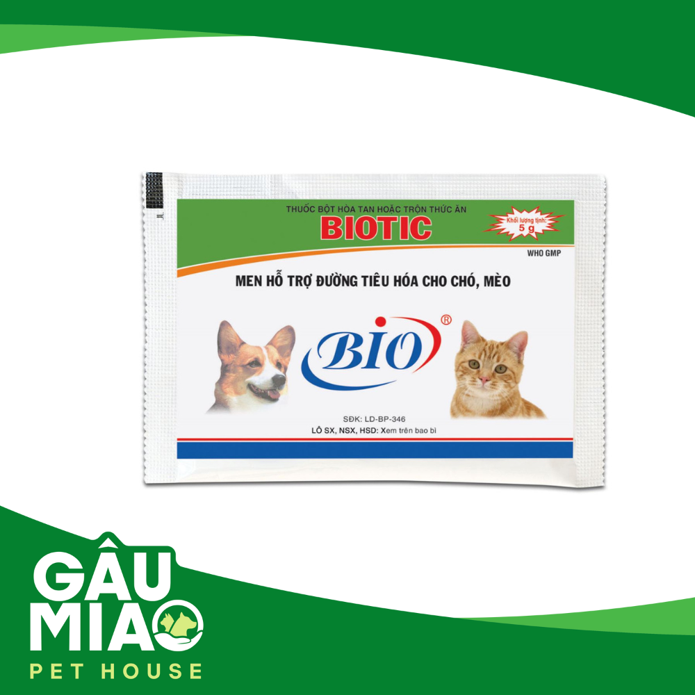 Men Bio hỗ trợ đường tiêu hoá cho chó, mèo