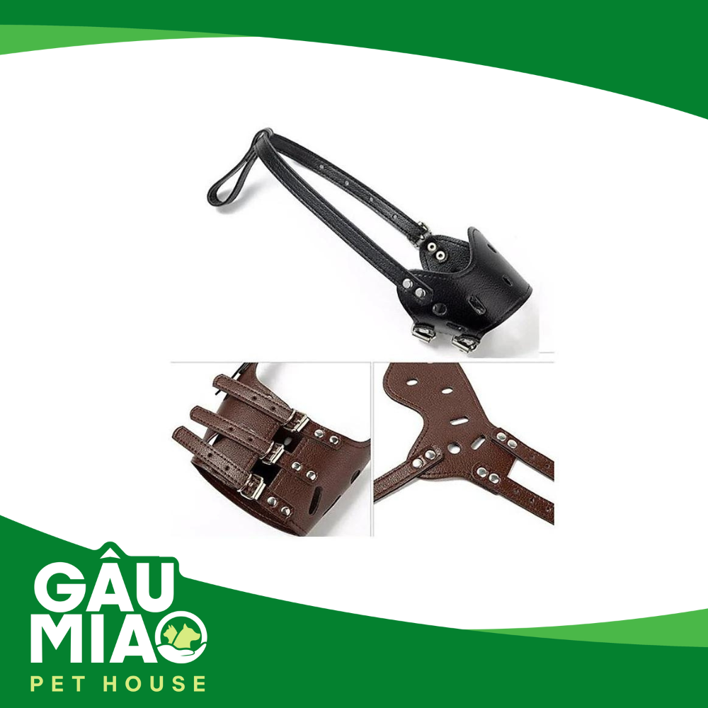 Rọ mõm cho chó bằng da (Pu)