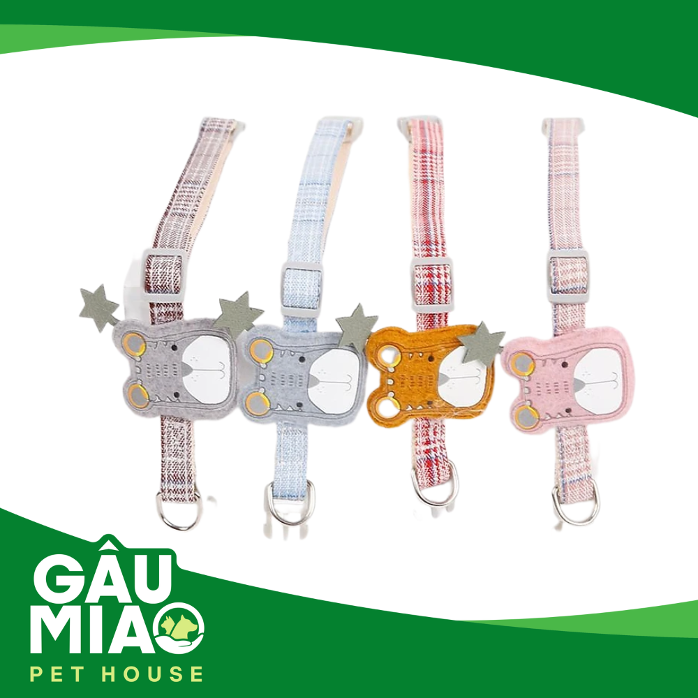 Vòng cổ Pet Limitless - Caro 1cm gắn hình thú