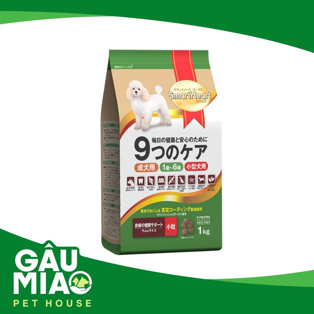 Smartheart Gold Lamb & Rice-Toy & Small Breeds-1kg - Thức ăn hạt cho chó trưởng thành giống nhỏ vị cừu và gạo
