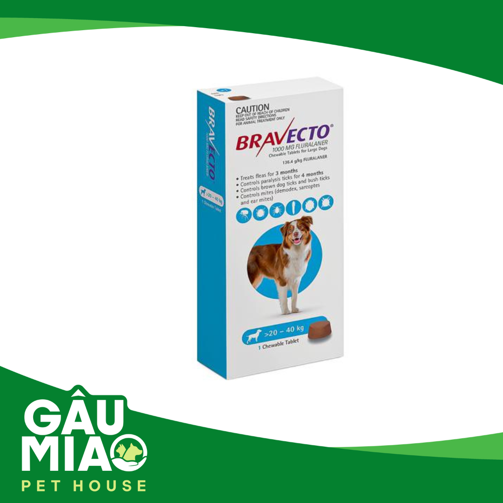 Bravecto - Viên nhai trị ve ghẻ cho chó