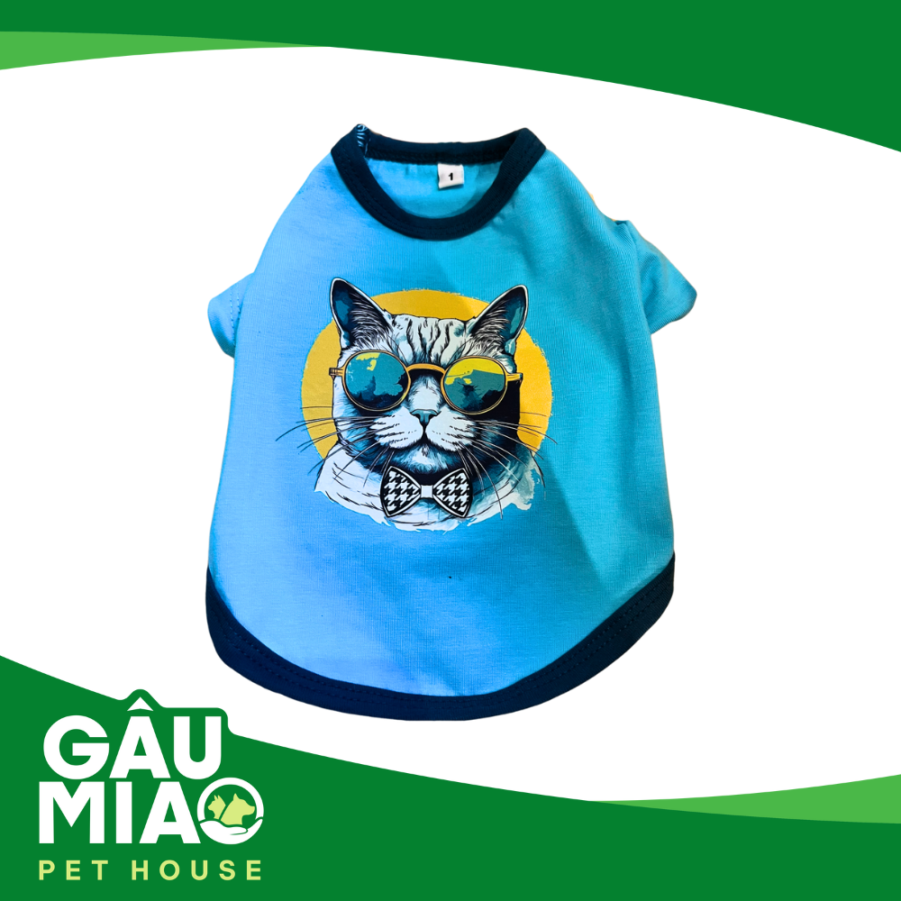 Áo có tay cotton thú cưng 4 chiều