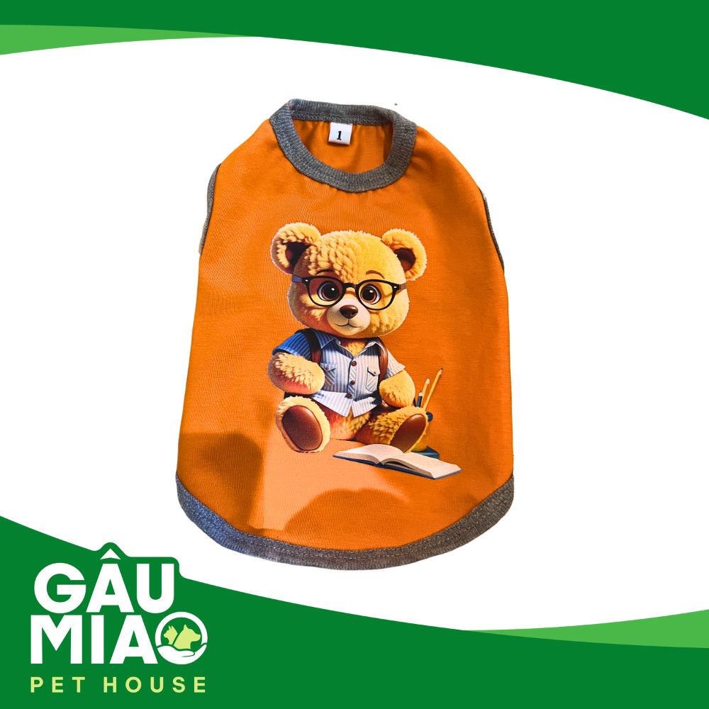 Áo sát nách cotton thú cưng 4 chiều