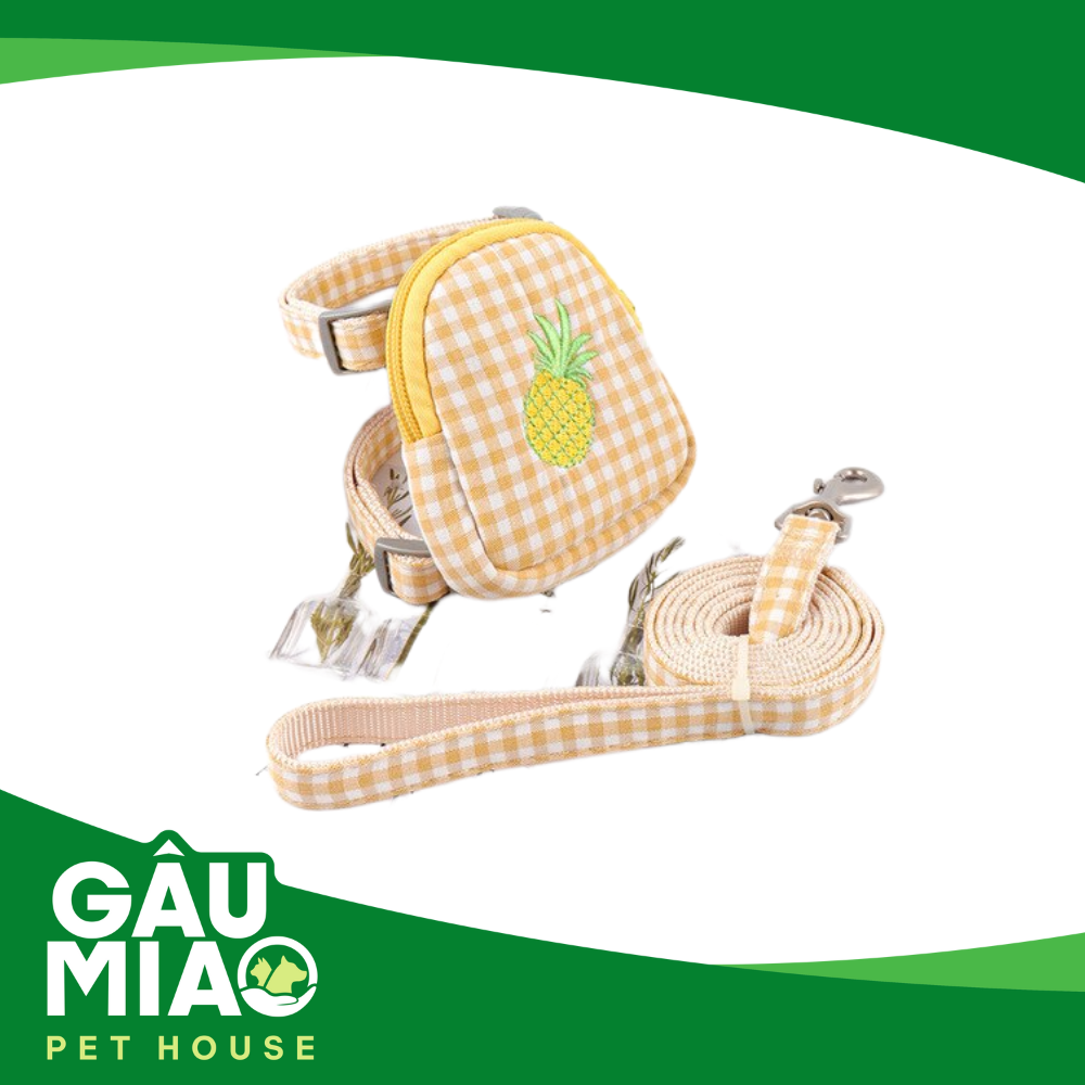 Bộ dây dắt + yếm ba lô cho chó mèo nhỏ