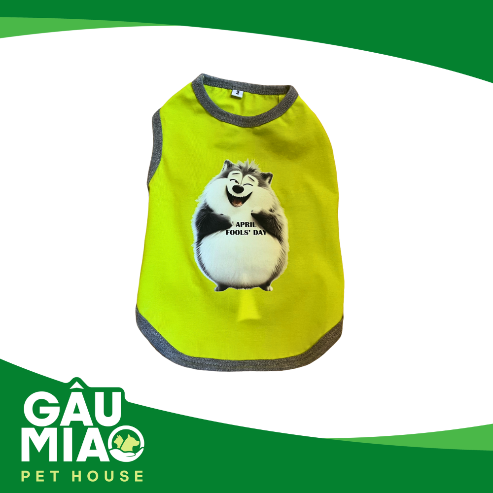 Áo sát nách cotton thú cưng 4 chiều