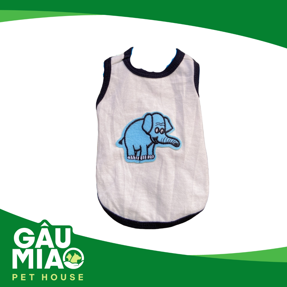 Áo thun sát nách thêu động vật