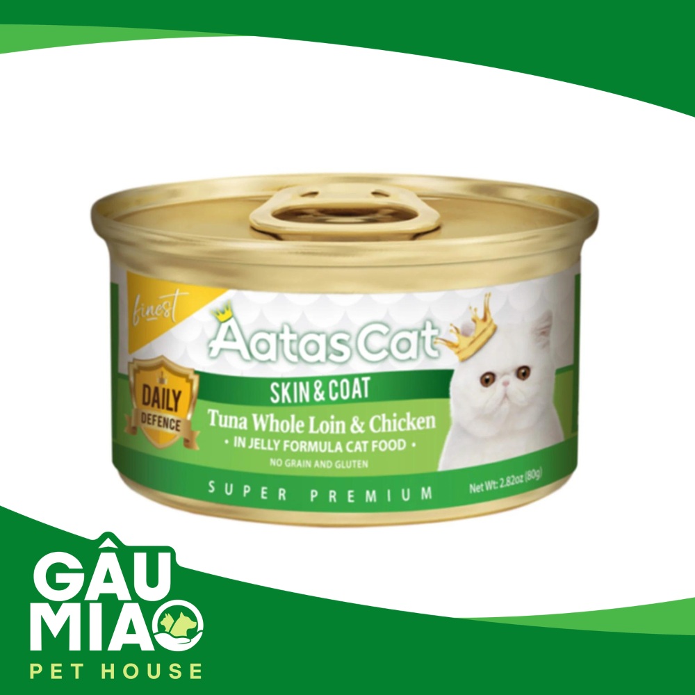 Aatas Cat Daily Defence-Pate chức năng-Thăn cá ngừ & gà 80g