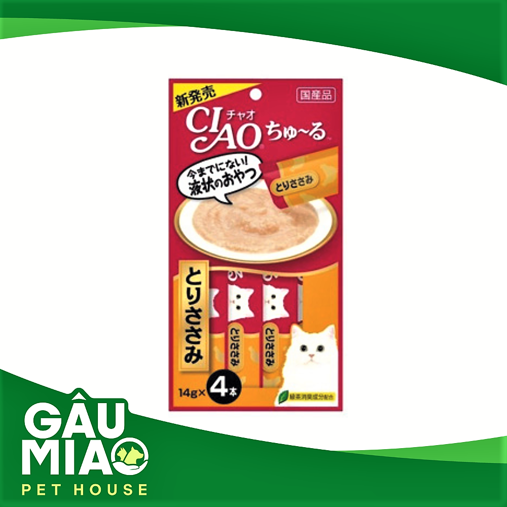 CIAO-Sốt thưởng cho mèo 56g (14gx4 tuýp)