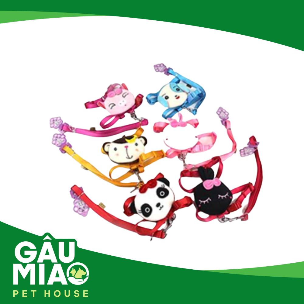 Bộ dắt màu+yếm hình thú 1.5cm*120cm BO-005-15