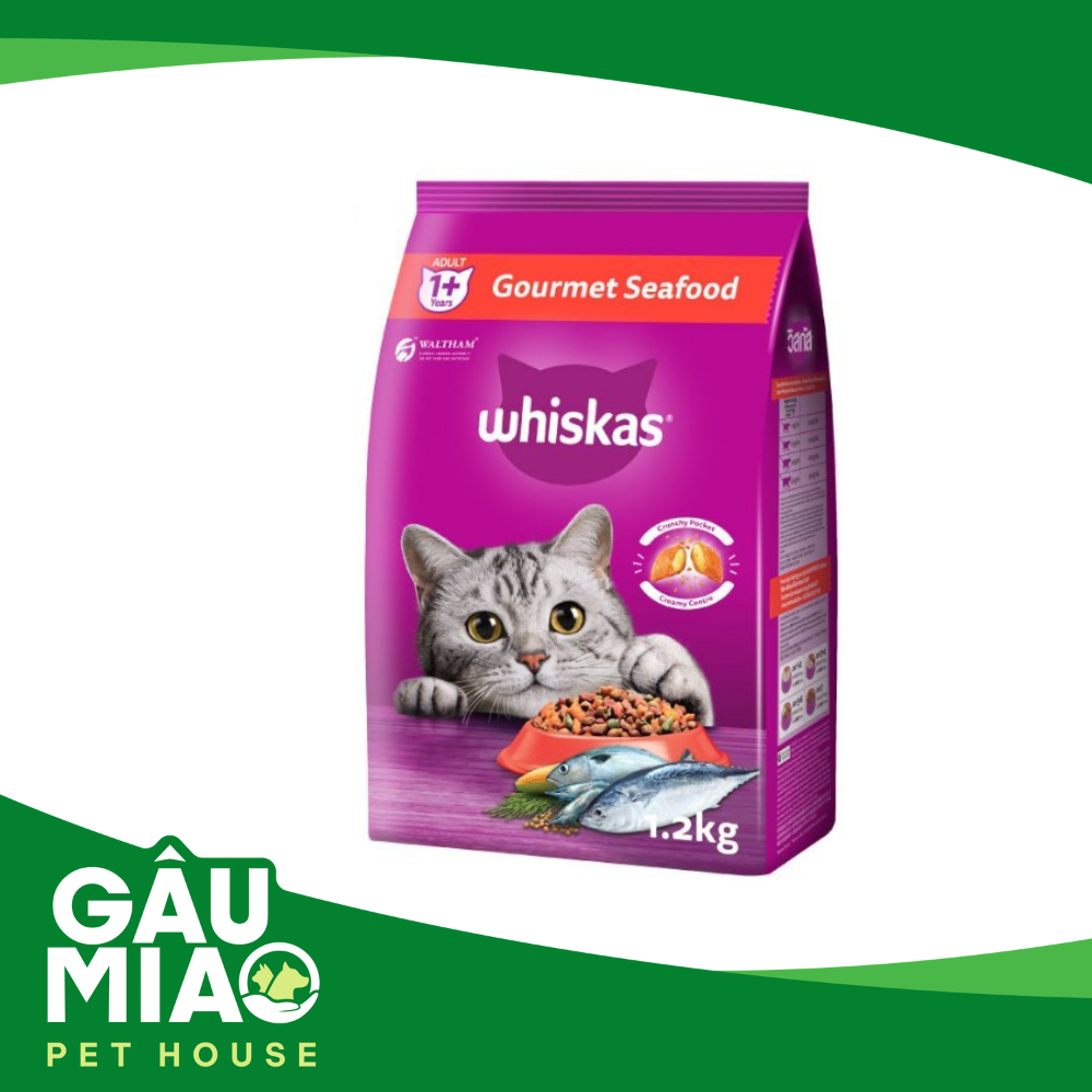 Whiskas Adult Seafood - Thức ăn hạt cho mèo trưởng thành vị hải sản