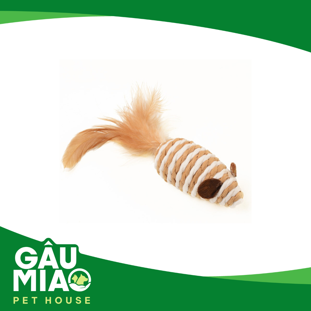 Đồ chơi chuột dây thứng lông vũ XH109