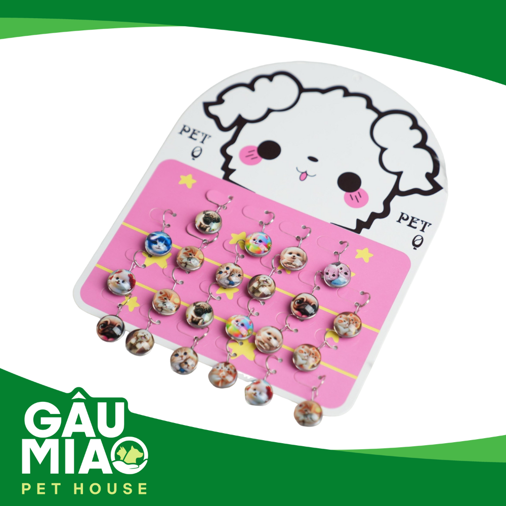 Hạt ngọc cute gắn vòng cổ thú cưng