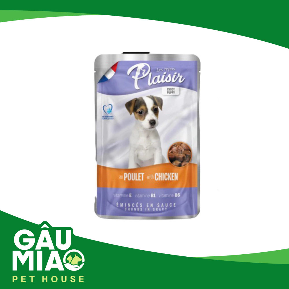 Pate cho chó con Plaisir 100g