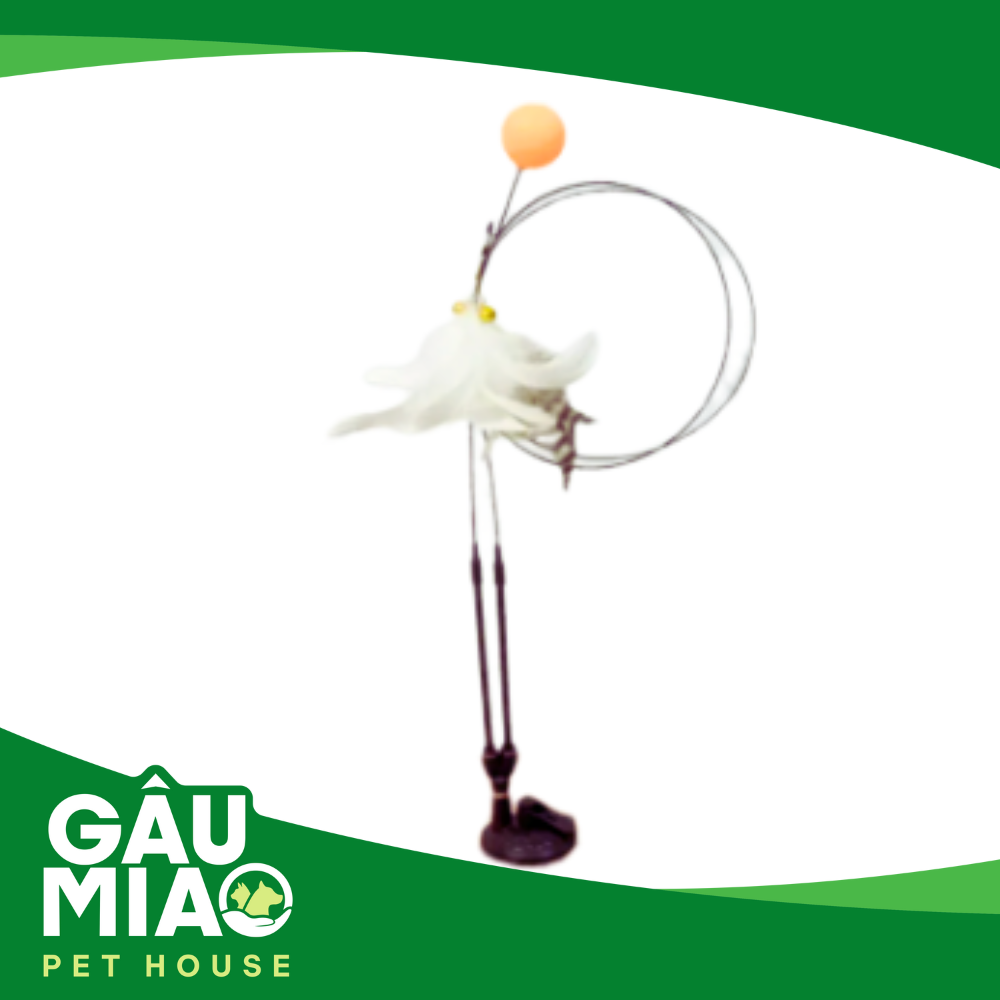 Cần câu mèo lông vũ có cốc hút 2 đầu