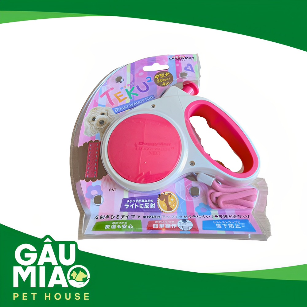 DoggyMan Dây dắt hộp Doggy Walker s.M - Đỏ