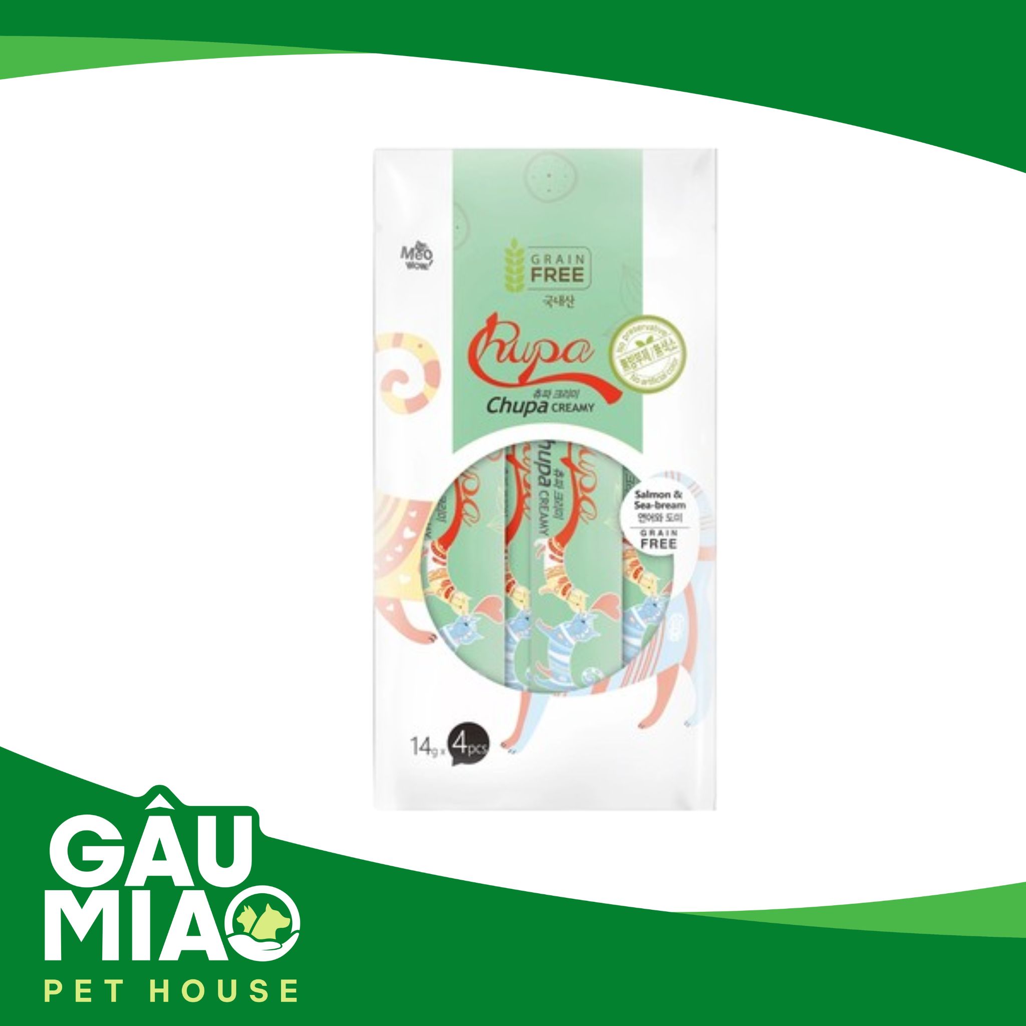 Chupa Cream Sốt dinh dưỡng cho mèo 56g - 14gx4pcs