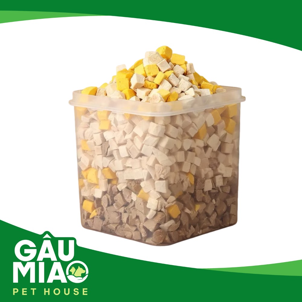 Thịt sấy thập cẩm 6 vị cho chó mèo - Hộp 460g