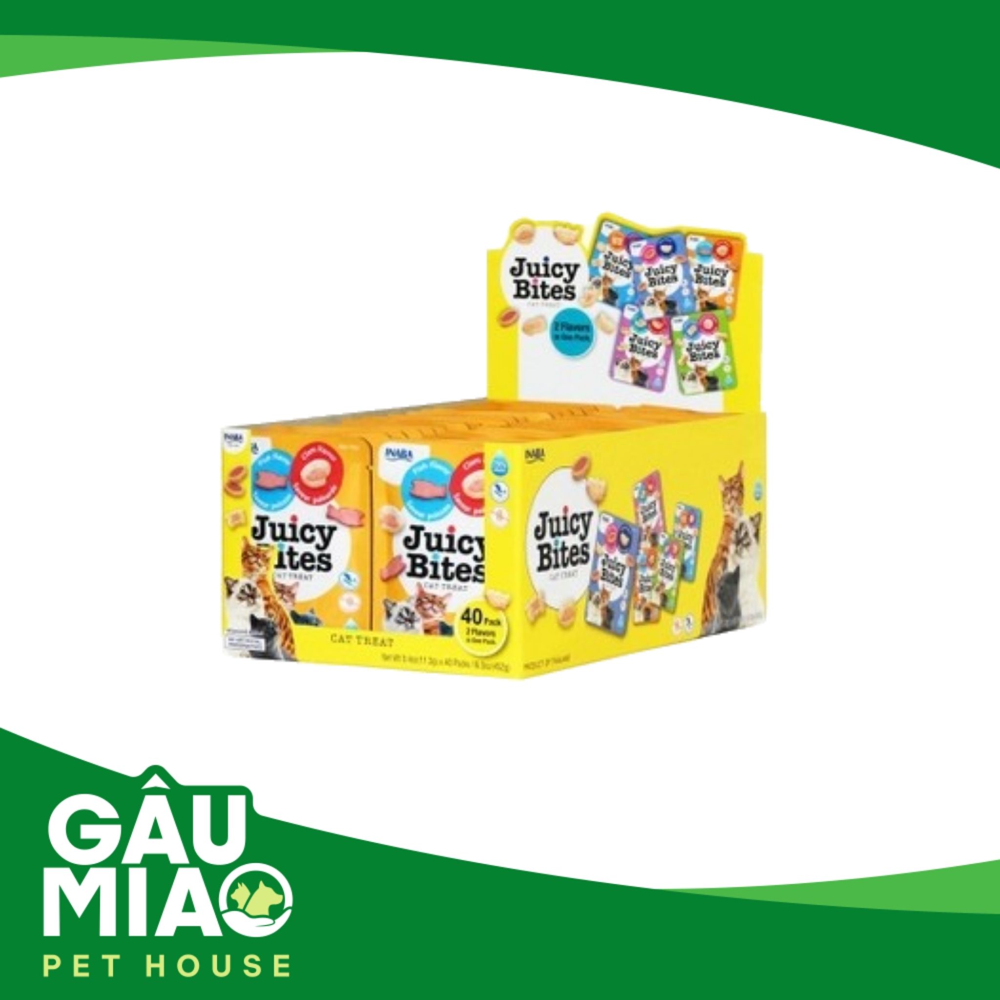 INABA JUICY BITES - Bánh thưởng mềm cho mèo 11.3g