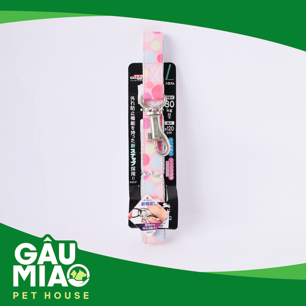 DoggyMan Dây dắt Touch Touch hình kẹo Hồng L-30kg