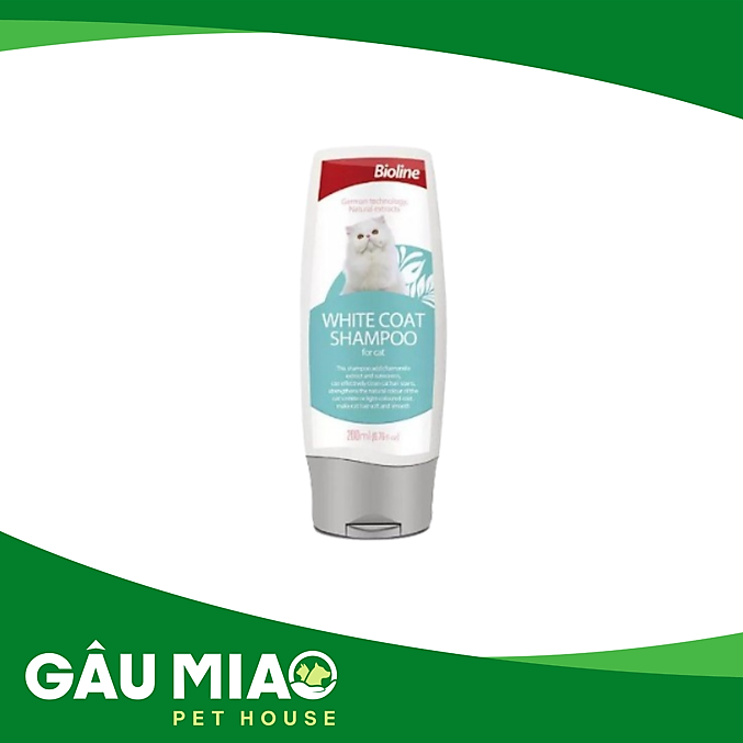 Bioline Sữa tắm cho mèo lông trắng 200ml