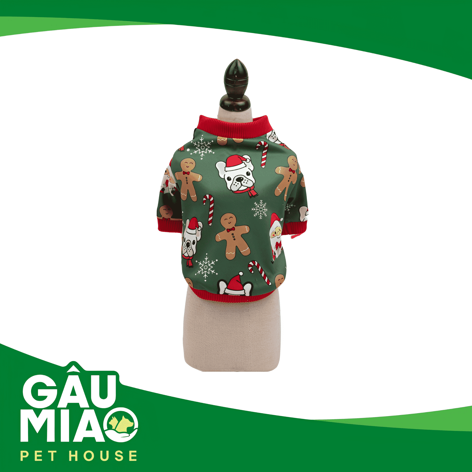 YuDog Áo Poly Noel - Xanh