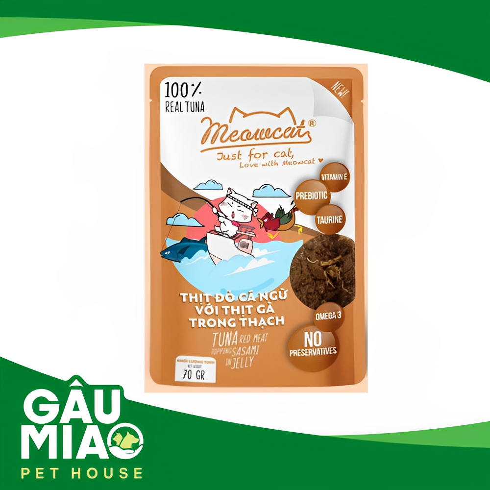Meowcat Pate cho mèo >3 tháng tuổi gói 70g