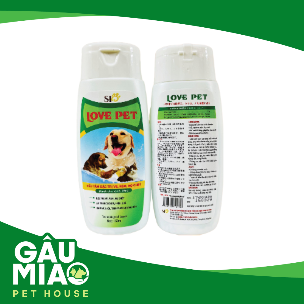 SHD Love Pet 150ml - Sữa tắm đặc trị ve, rận, bọ chét