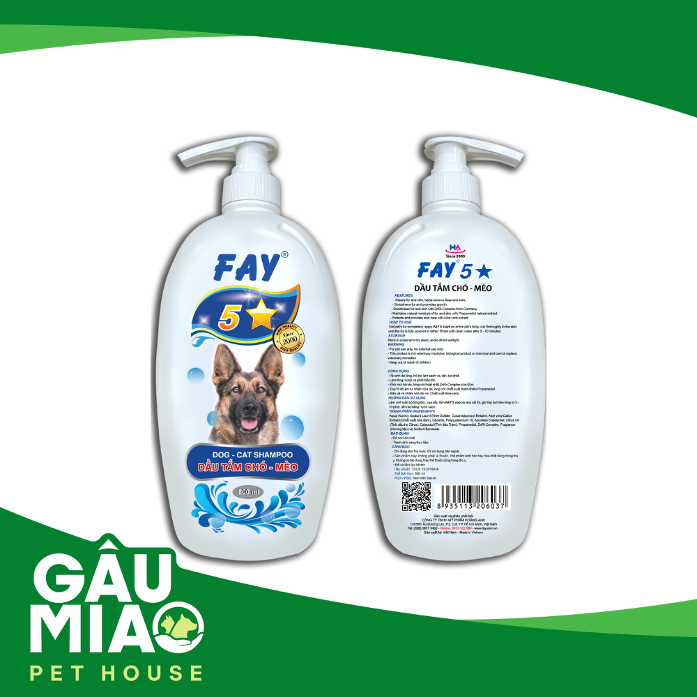 Dầu tắm trị ve Fay 5 sao