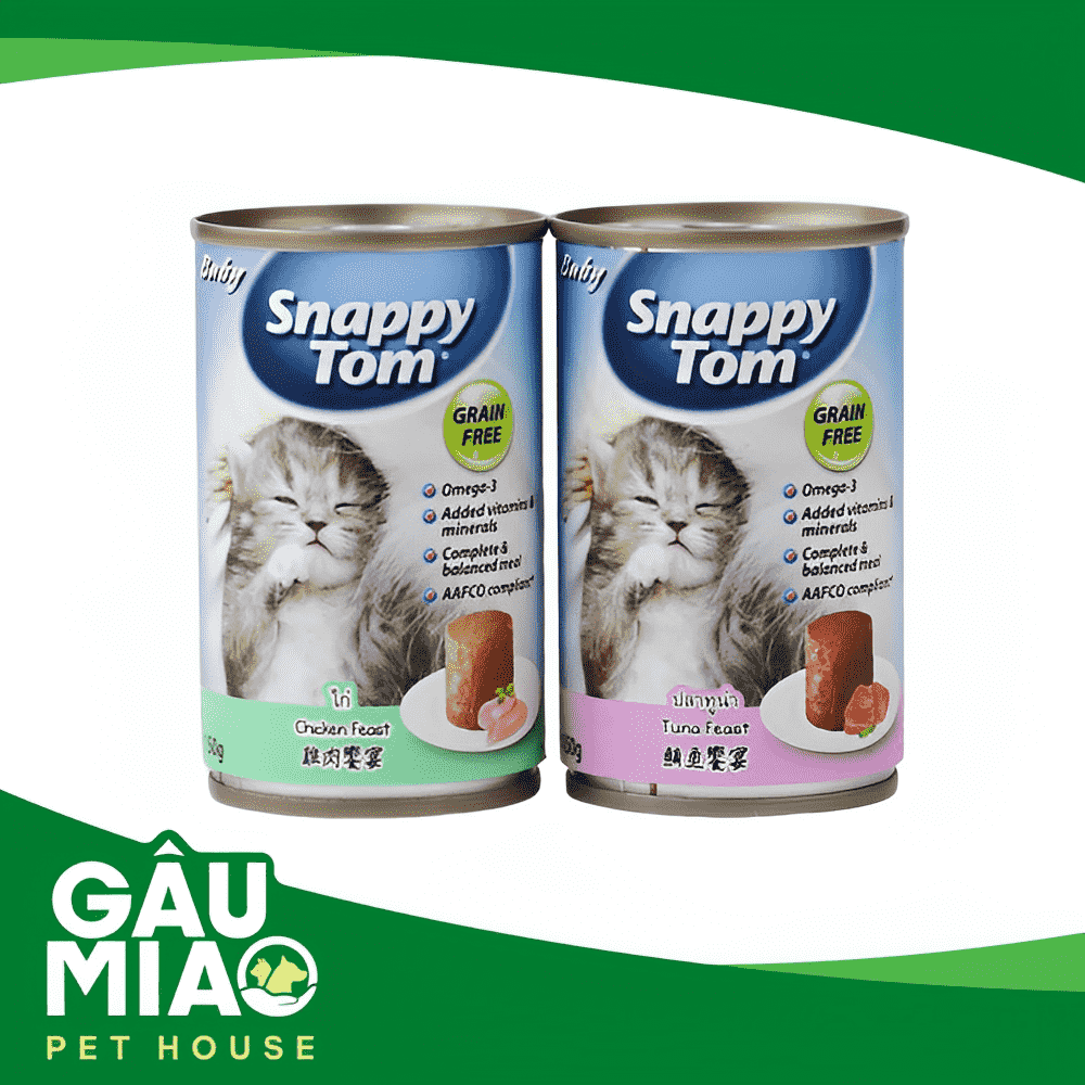 Snappy Tom Baby-Pate cho mèo con từ 1 tháng tuổi-Lon 150g
