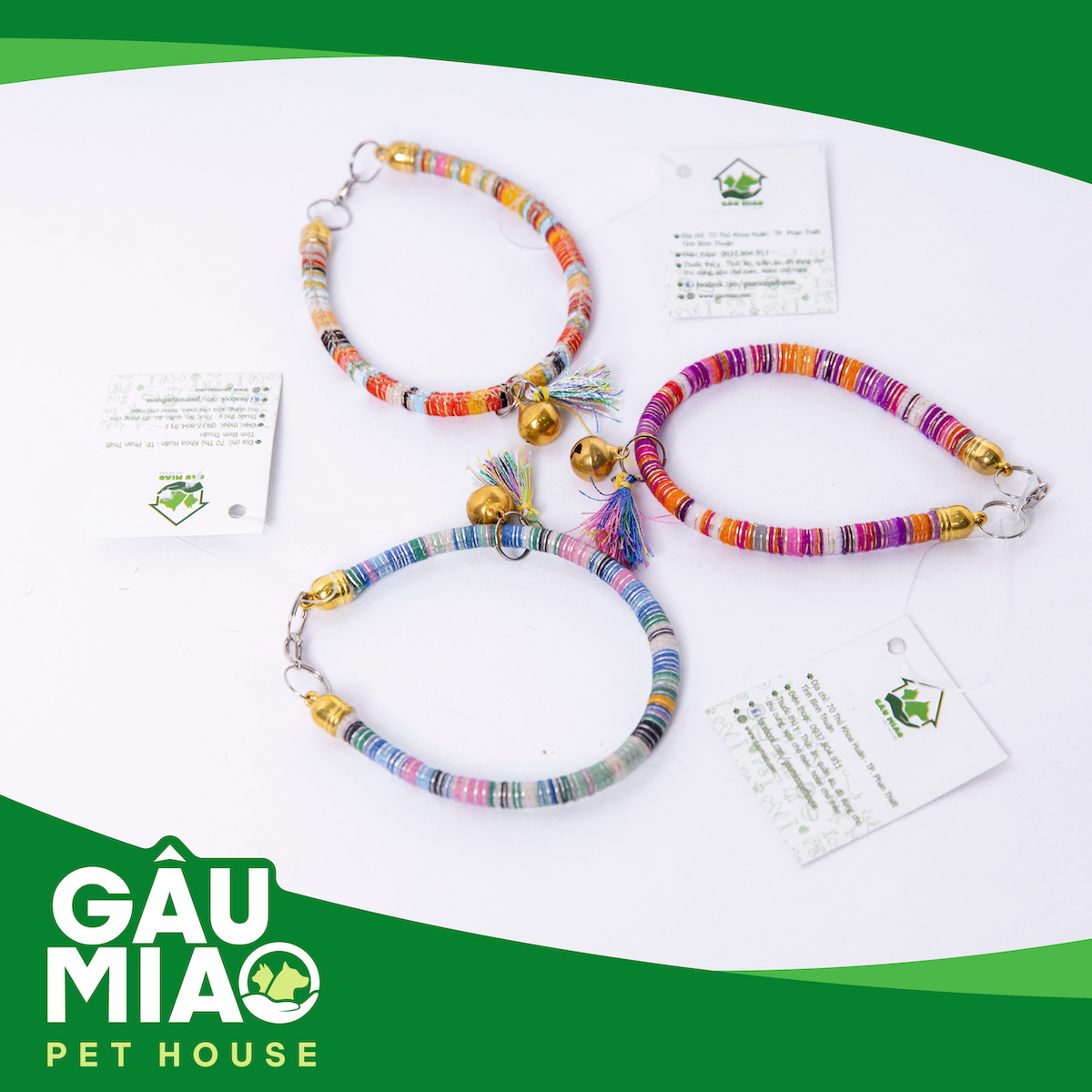 Vòng cổ thổ cẩm chuông vàng