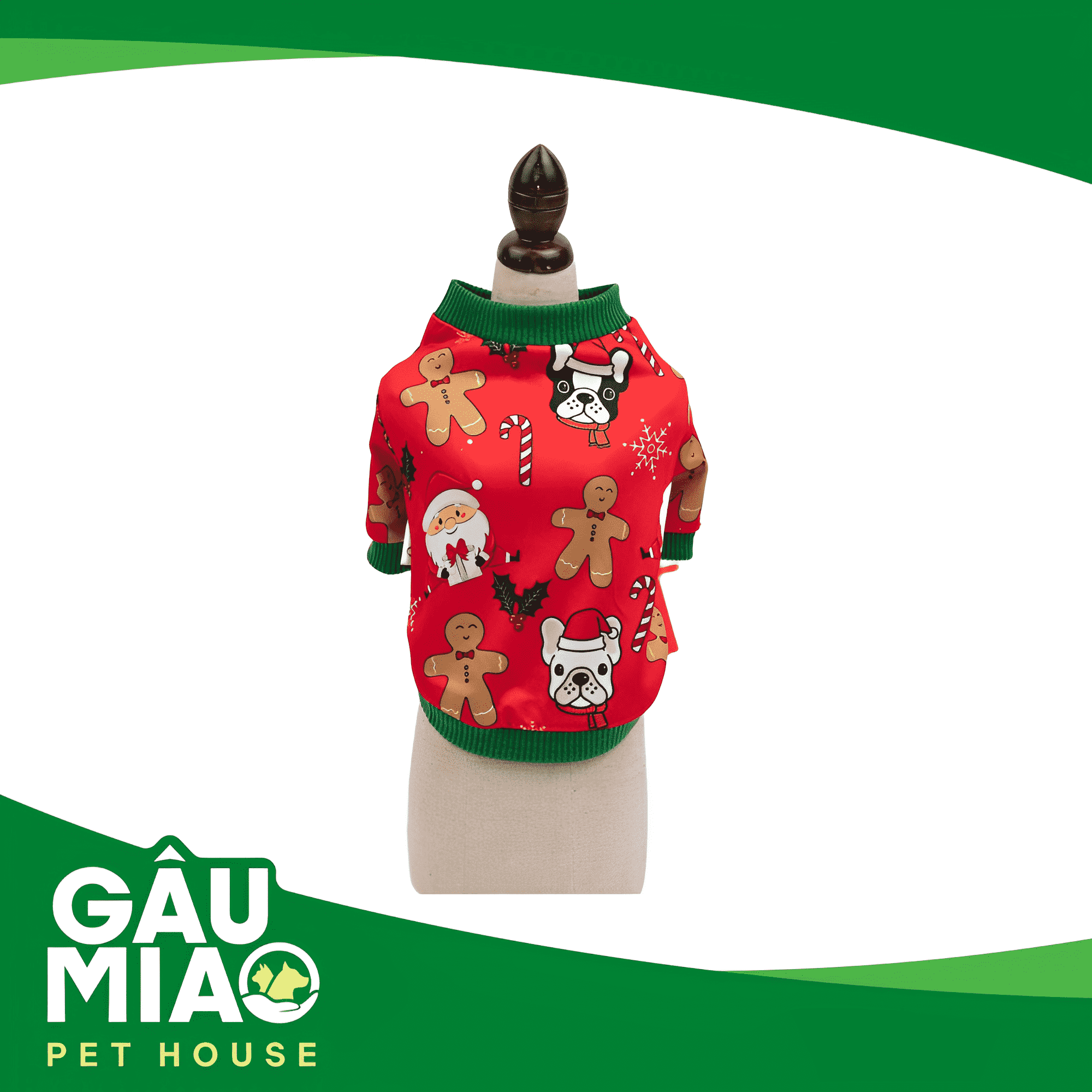 YuDog Áo Poly Noel - Đỏ