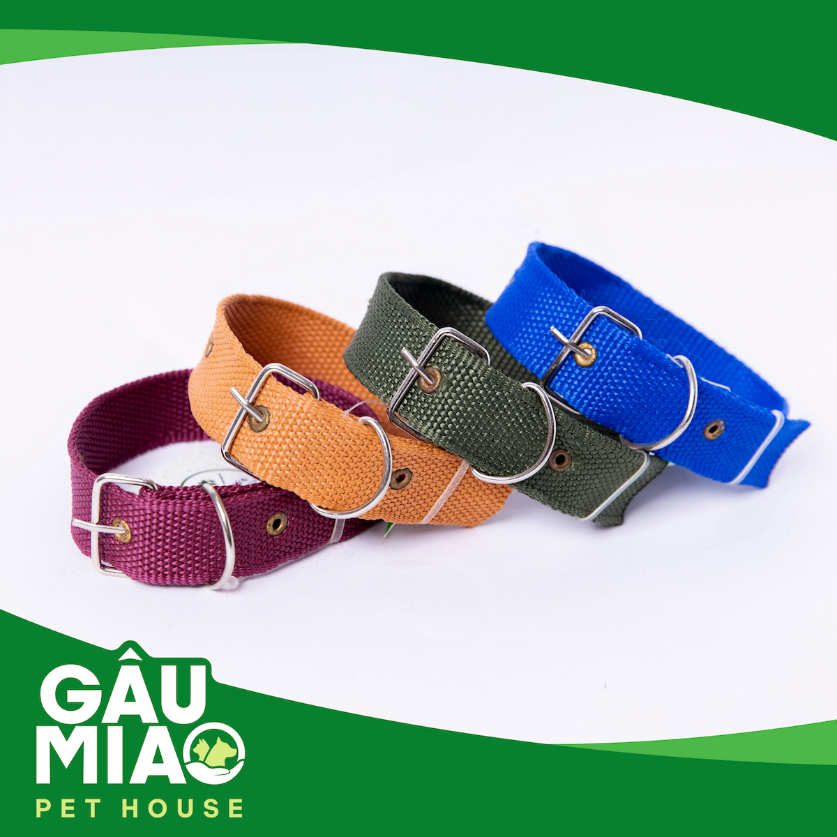 Vòng cổ dù trung dày-Vòng cổ chó 4-10kg