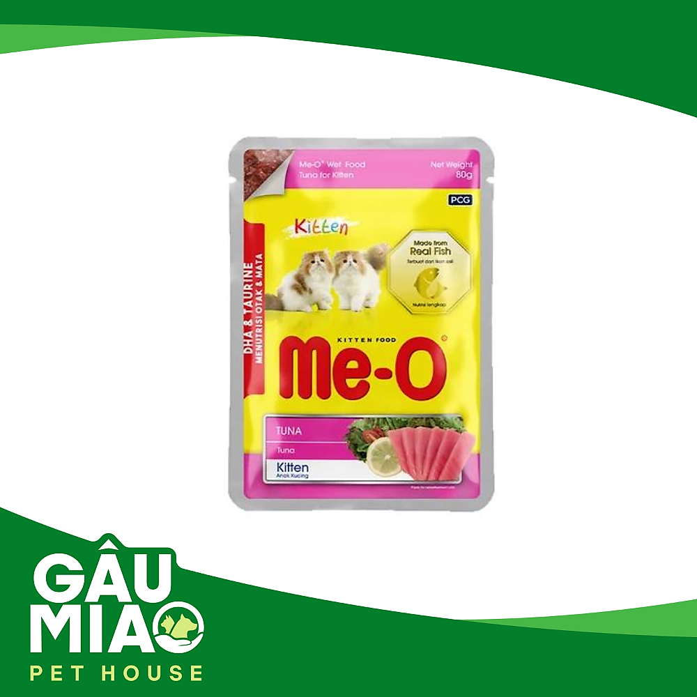 Me-O Wet Food Tuna For Kitten 80g-Pate cho mèo con vị cá ngừ