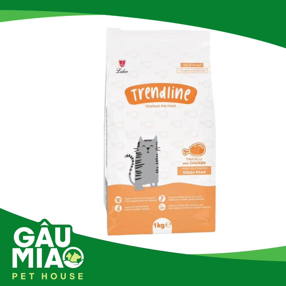 Trendline-Kitten cat 1kg-Chicken-Thức ăn mèo con vị thịt gà