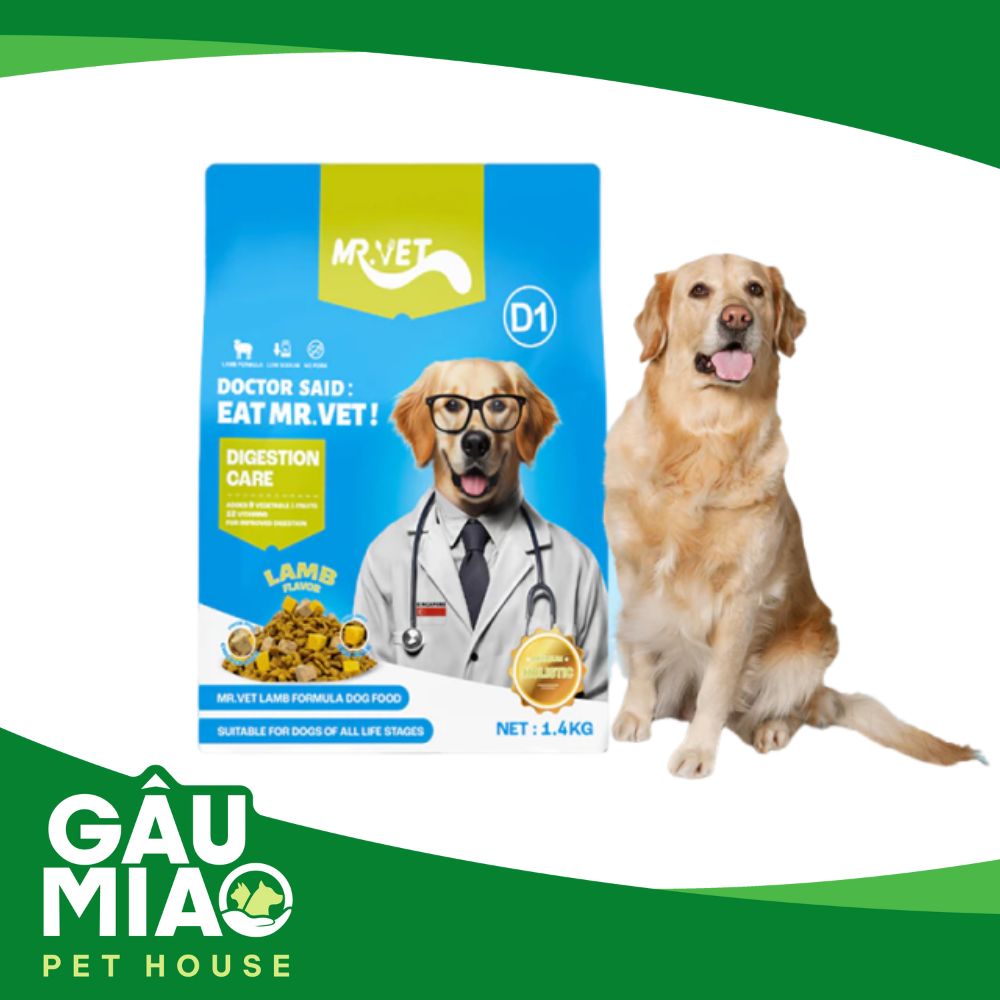 Mr.Vet D1 - Thức ăn cho chó-Thịt cừu-1.4kg