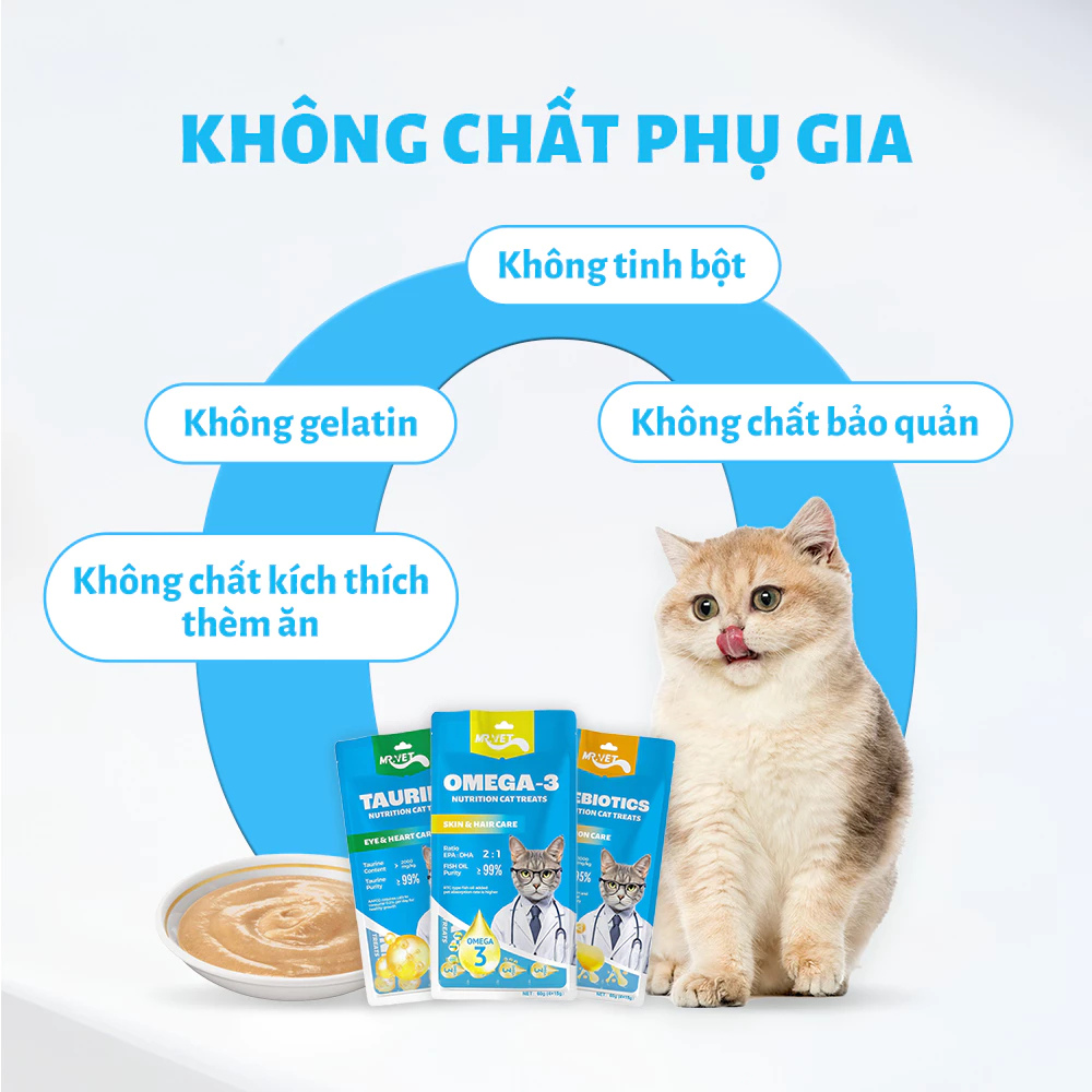 Mr.Vet-Sup thưởng cho mèo 60g (15gx4)