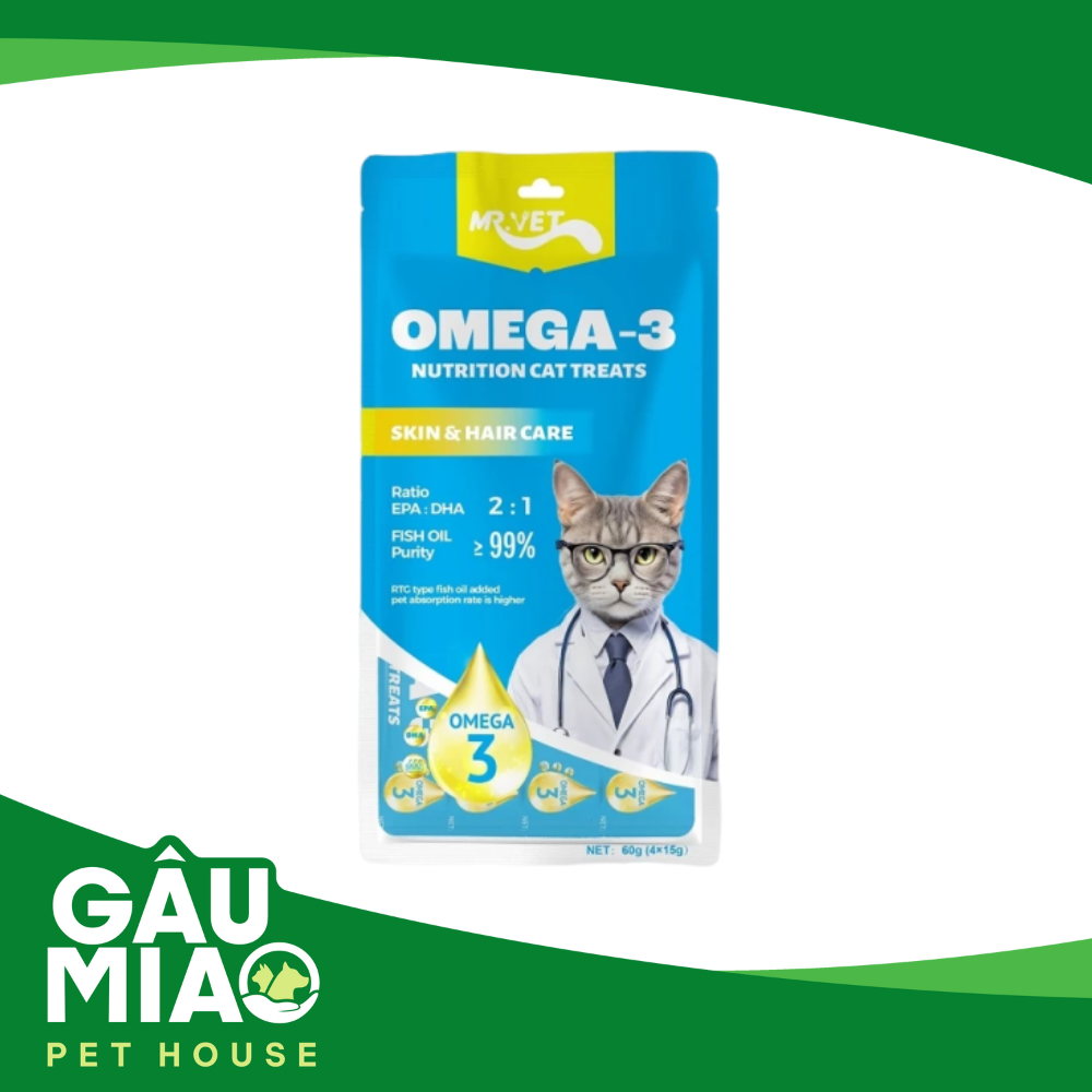 Mr.Vet-Sup thưởng cho mèo 60g (15gx4)